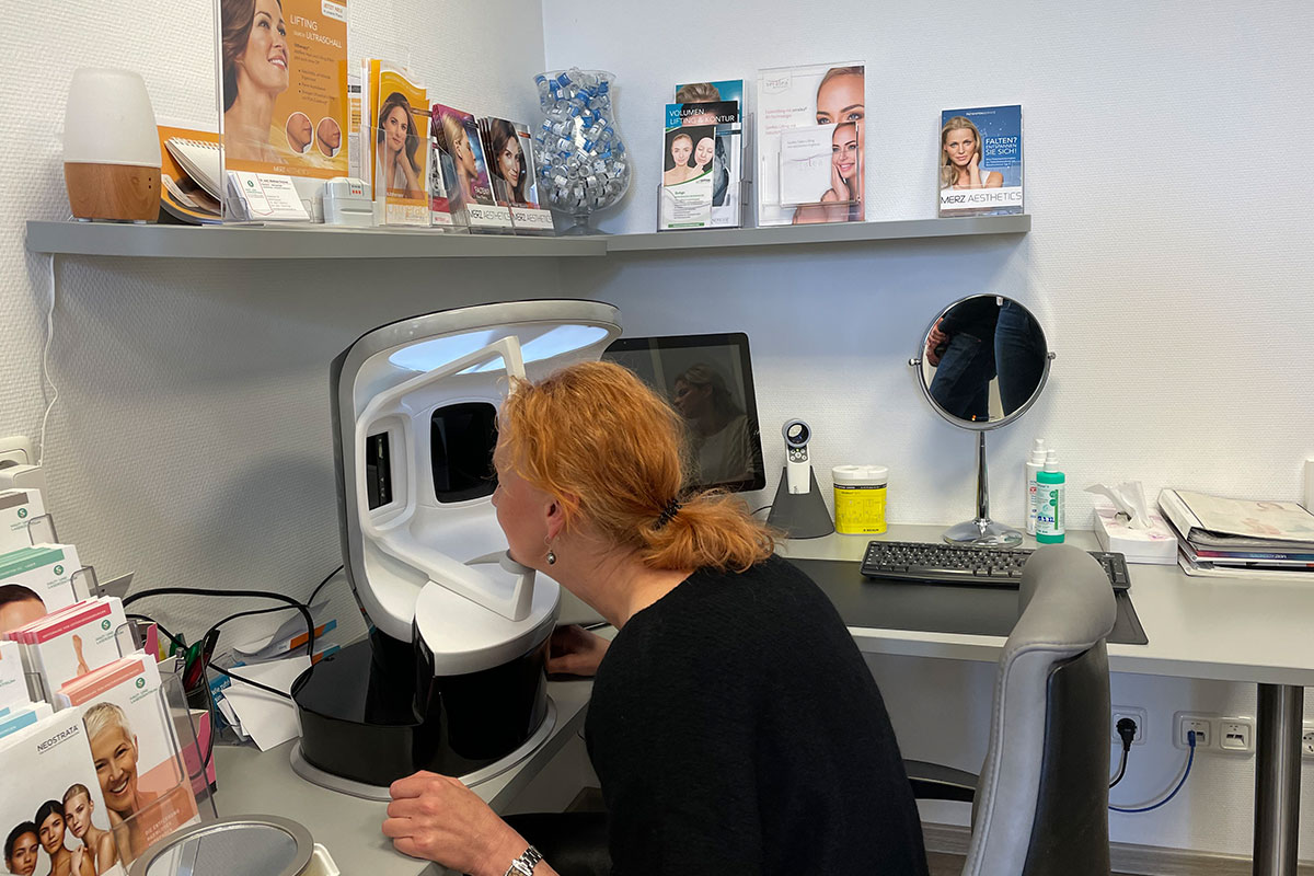 3D-Gesichtsscan zur Visia Hautanalyse